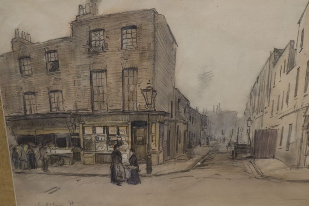 English School, pencil and wash, View of Salisbury Street, 24.5 x 34.5cm